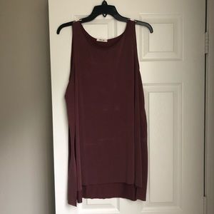 Long suede tank top